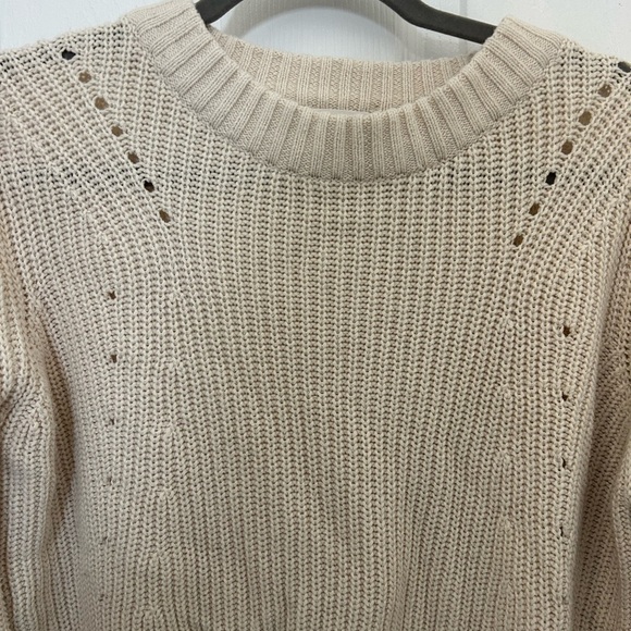 Off White Cropped Sweater, Sz M - Picture 2 of 5